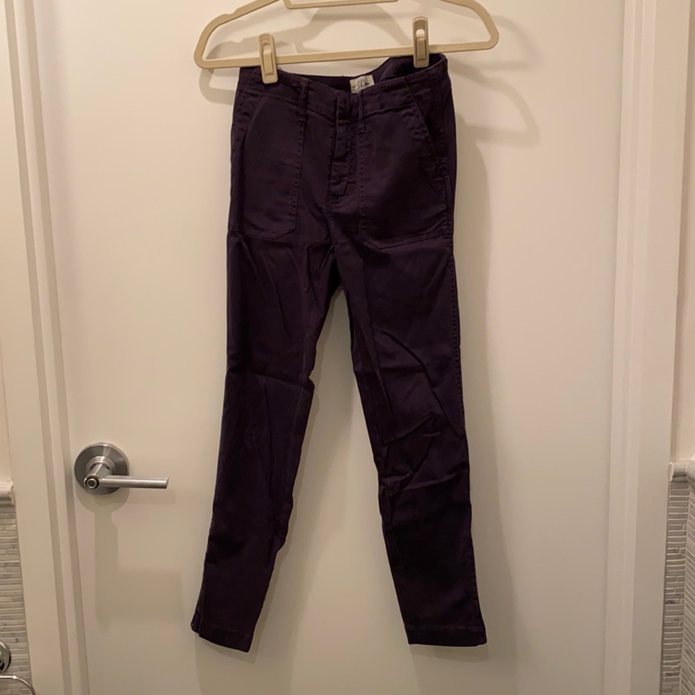 J. Crew zippered ankle blue skinny chinos. Barely worn.